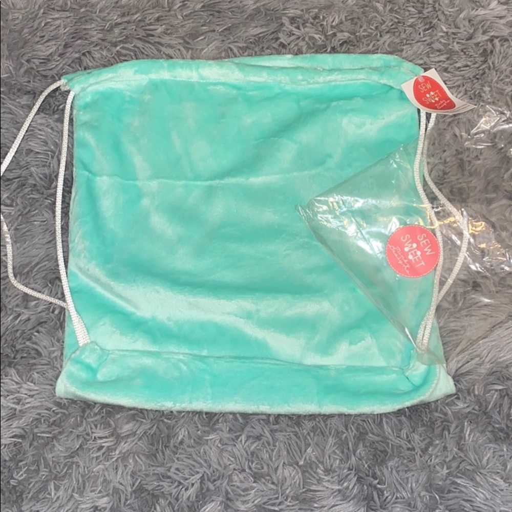 See Sweet blush green drawstring bag